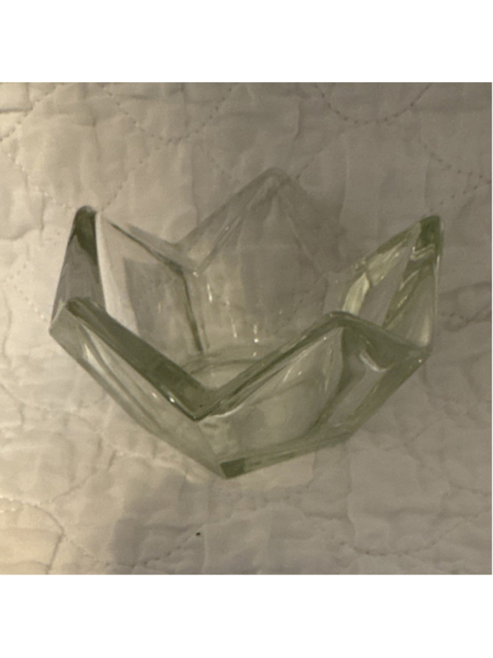 Clear Glass Geometric Tealight/Votive Candle Holder, Clear Glass Candle Holder